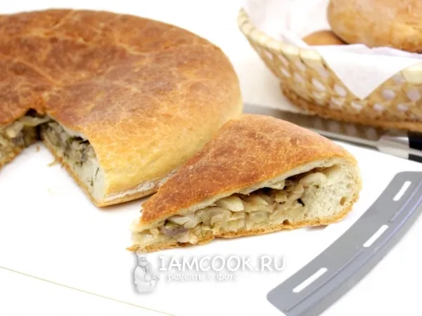 Фото блюда: Постный пирог с капустой