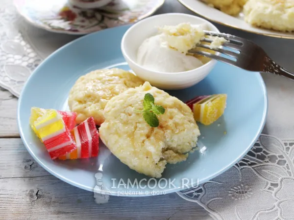 Фото блюда: Сырники с бананом в пароварке