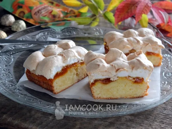 Фото блюда: Пирог с повидлом и безе