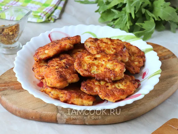 Фото блюда: Рубленые куриные котлеты с морковью