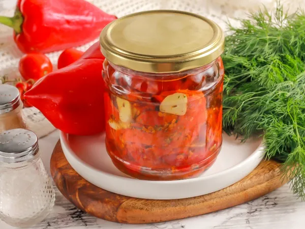 Фото блюда: Вяленые перцы в духовке на зиму