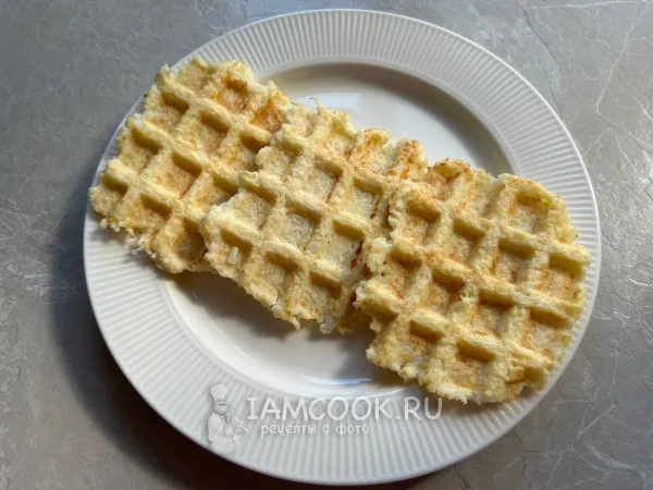 Фото блюда: Вафли из цветной капусты в вафельнице