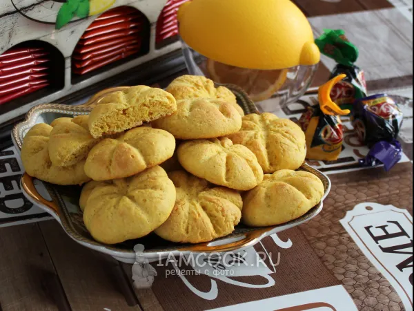 Фото блюда: Лимонное печенье «Солнышко» из кукурузной муки