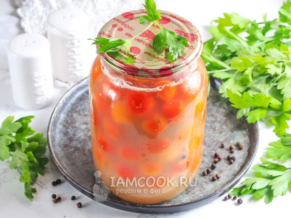 Фото блюда: Засолка помидоров черри на зиму