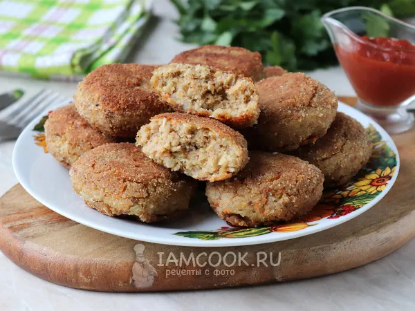 Фото блюда: Котлеты из гречки с луком и морковью