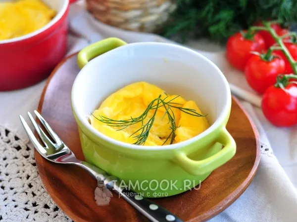 Фото блюда: Омлет с молоком в микроволновке