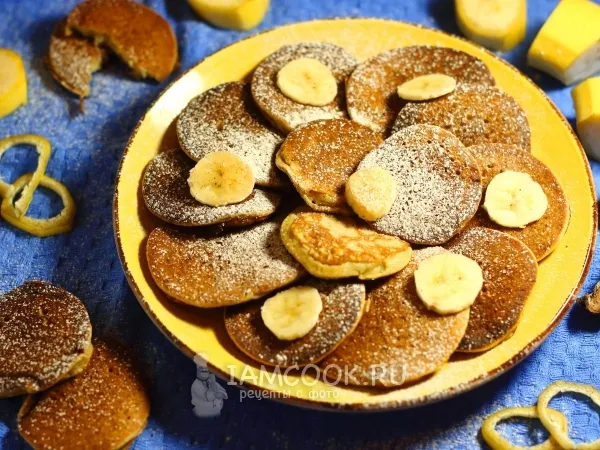 Фото блюда: Оладьи на кукурузной муке с бананом