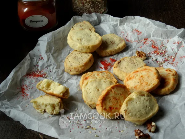 Фото блюда: Несладкое печенье на майонезе (три вкуса)
