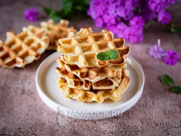 Фото блюда: Творожные вафли в мультипекаре