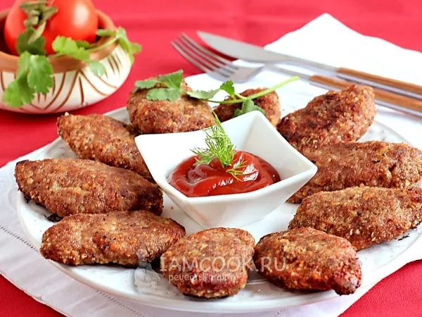 Фото блюда: Котлеты в панировочных сухарях
