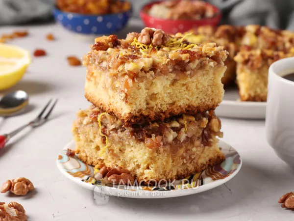 Фото блюда: Лимонный пирог с изюмом