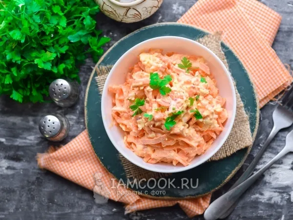 Фото блюда: Салат «Рыжик» с морковью