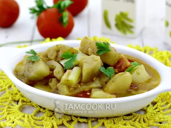 Фото блюда: Баклажаны, тушенные в мультиварке-скороварке