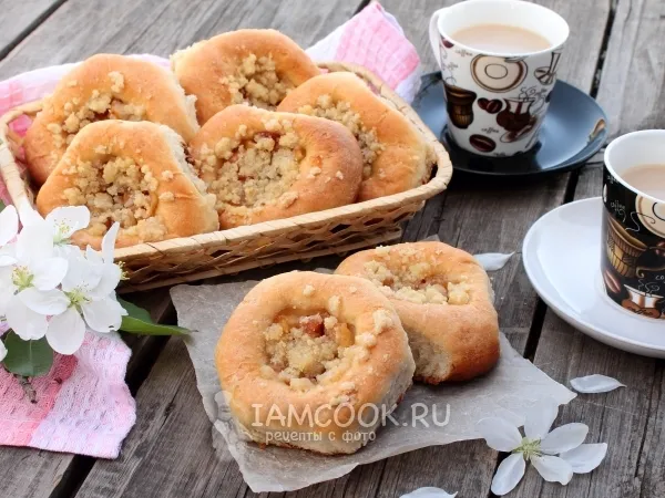 Фото блюда: Ватрушки с яблочной начинкой и штрейзелем