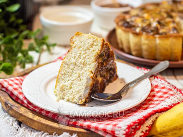 Фото блюда: Творожная запеканка с бананом в аэрогриле