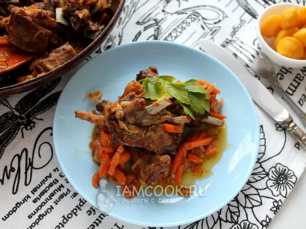 Фото блюда: Бараньи ребрышки на сковороде