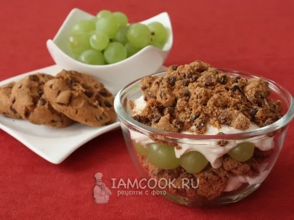 Фото блюда: Десерт с виноградом и маскарпоне