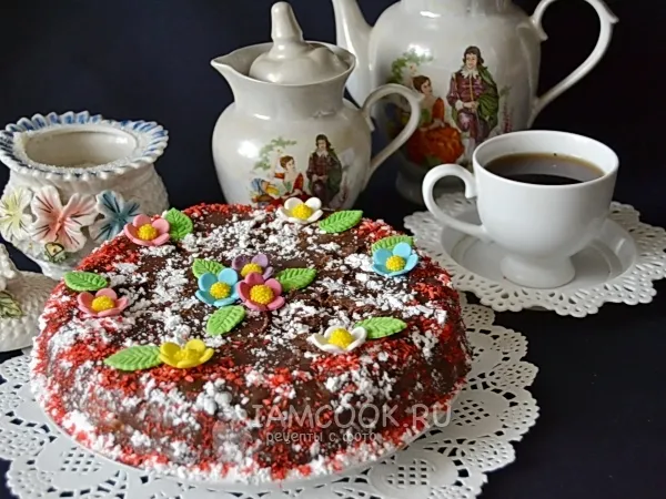 Фото блюда: Торт с кремом на кефире