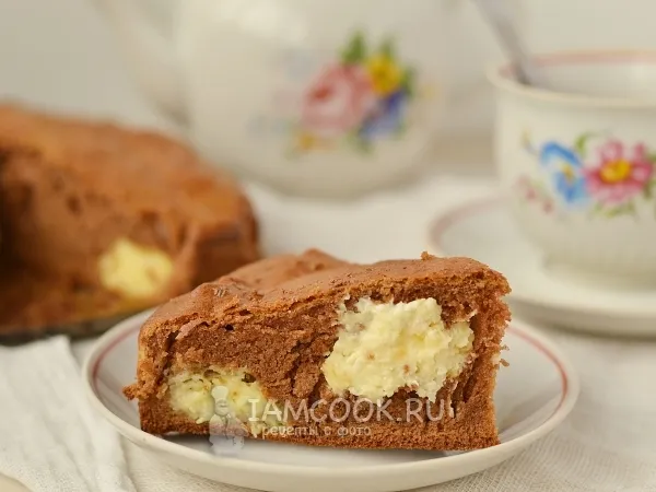 Фото блюда: Шоколадный пирог с творожными шариками