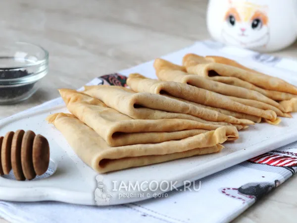 Фото блюда: Чайные блины (на заварке чёрного чая)