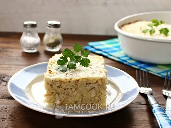 Фото блюда: Лапшевник с мясом