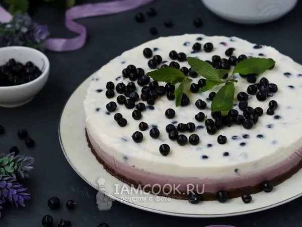 Фото блюда: Черничный чизкейк без выпечки