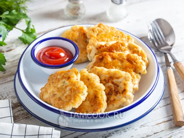 Фото блюда: Рубленые куриные котлеты по-французски
