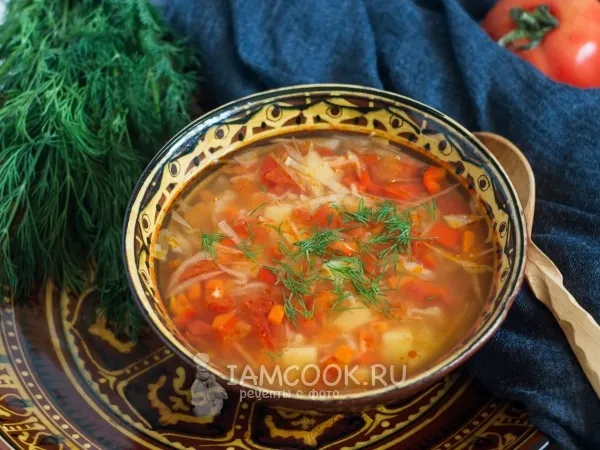 Фото блюда: Постные щи с булгуром