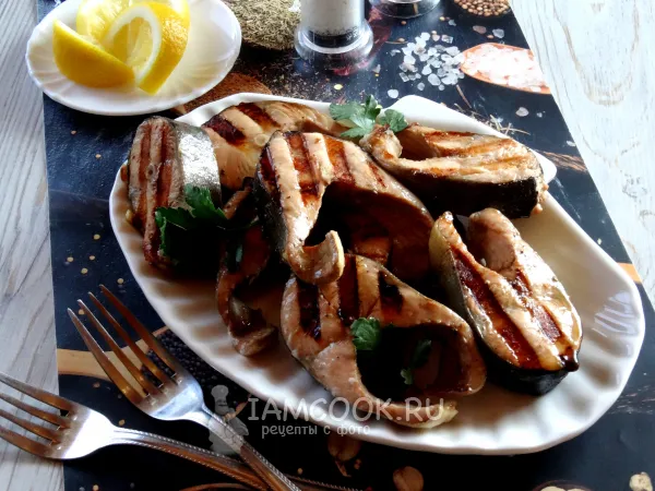 Фото блюда: Стейк горбуши на электрическом гриле