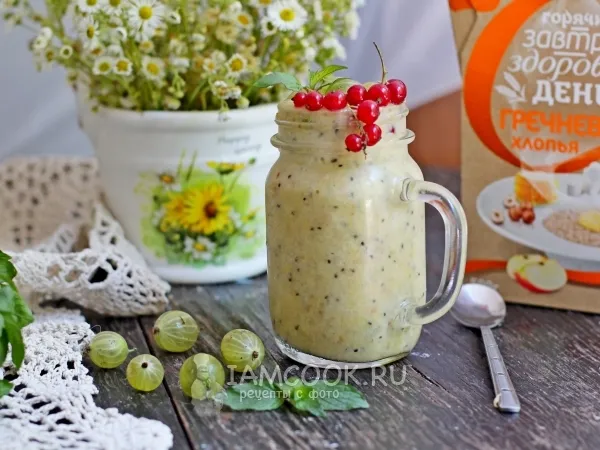 Фото блюда: Фруктовый смузи с гречневыми хлопьями