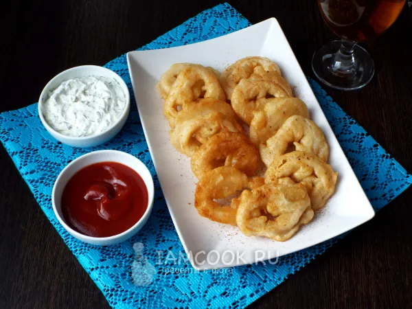 Фото блюда: Кальмары в пивном кляре
