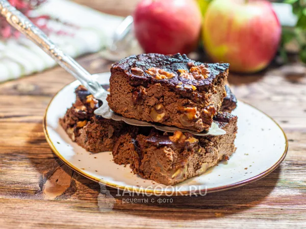 Фото блюда: ПП брауни с яблоком