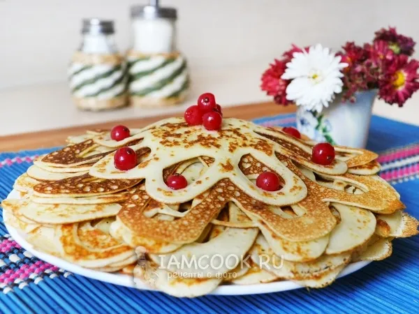 Фото блюда: Блины в бутылке