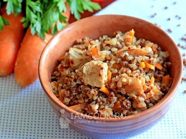 Фото блюда: Плов из гречки с курицей