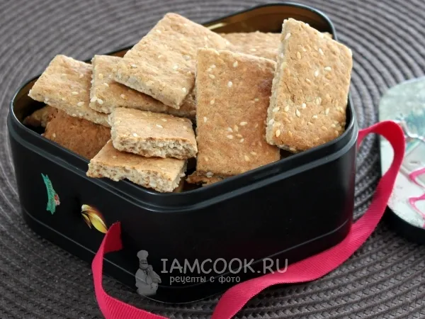 Фото блюда: Полезные крекеры из цельнозерновой муки