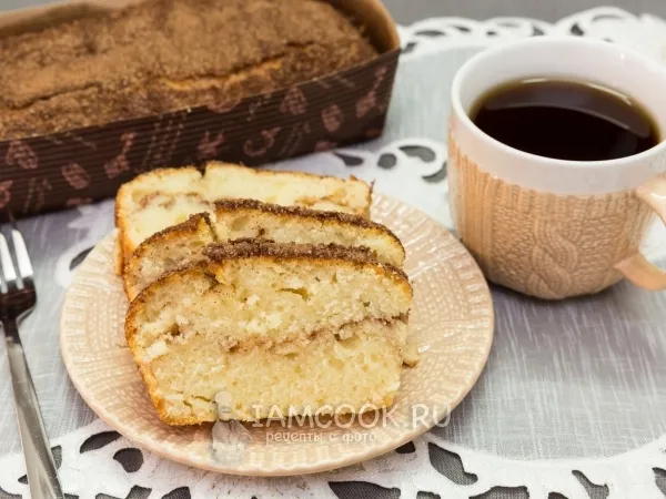 Фото блюда: Кекс на кефире с корицей