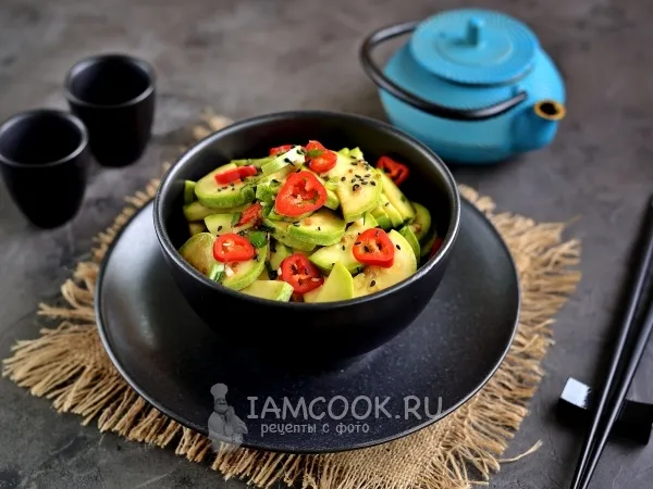 Фото блюда: Острые кабачки по-корейски