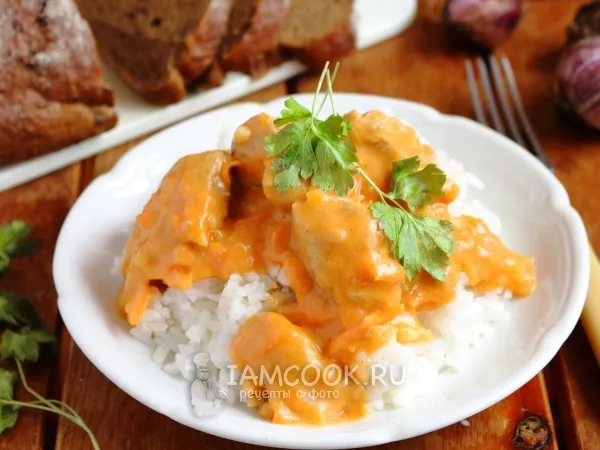 Фото блюда: Гуляш из индейки в мультиварке