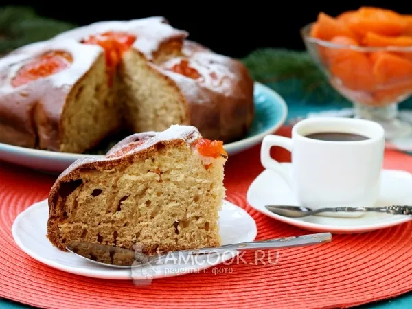 Фото блюда: Пирог с абрикосами на кефире