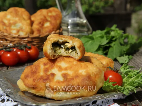 Фото блюда: Пирожки со щавелем и яйцом (жареные)