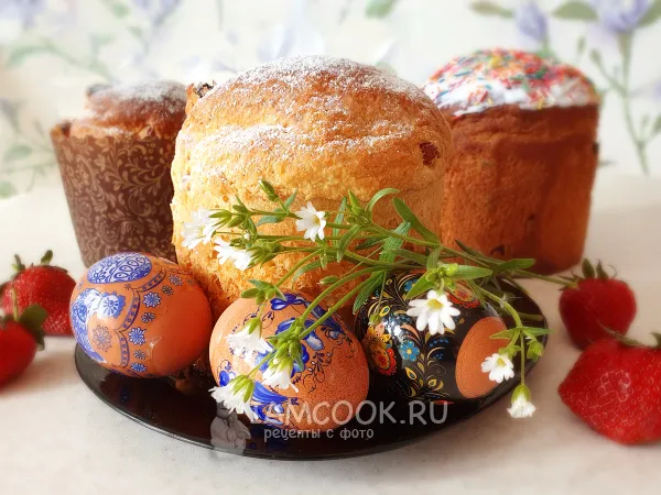 Фото блюда: Пуховое тесто для кулича (+выпечка кулича)