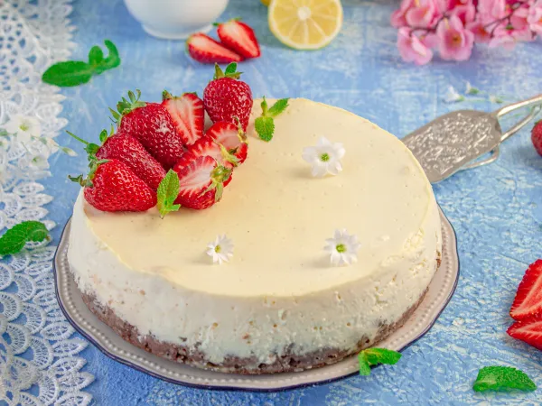 Фото блюда: Чизкейк с рикоттой и печеньем с выпечкой