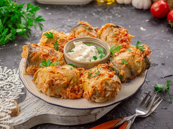 Фото блюда: Фаршированные баклажаны и кабачки