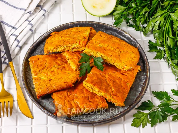Фото блюда: Пирог с кабачком и морковью