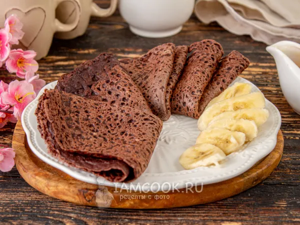 Фото блюда: Шоколадно-банановые блины