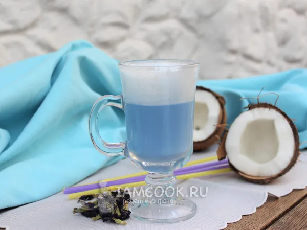 Фото блюда: Синий матча латте