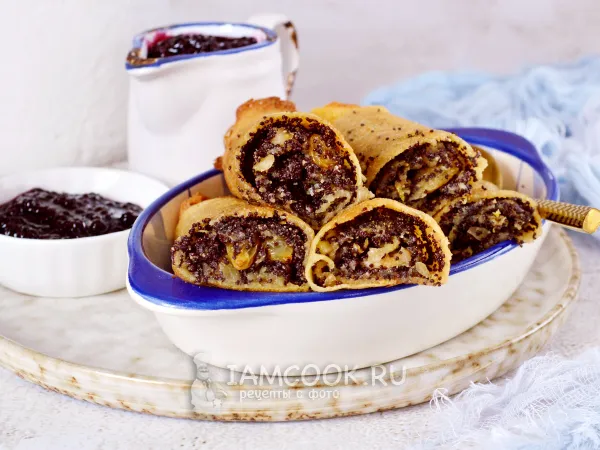 Фото блюда: Блинчики с маковой начинкой