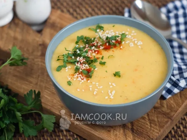 Фото блюда: Суп из красной чечевицы с молоком