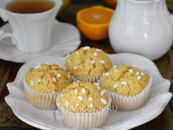 Фото блюда: Творожные кексы в бумажных формочках
