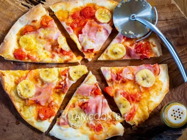 Фото блюда: Пицца с бананом